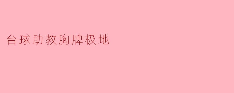 台球助教胸牌极地