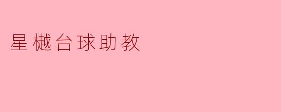 星樾台球助教